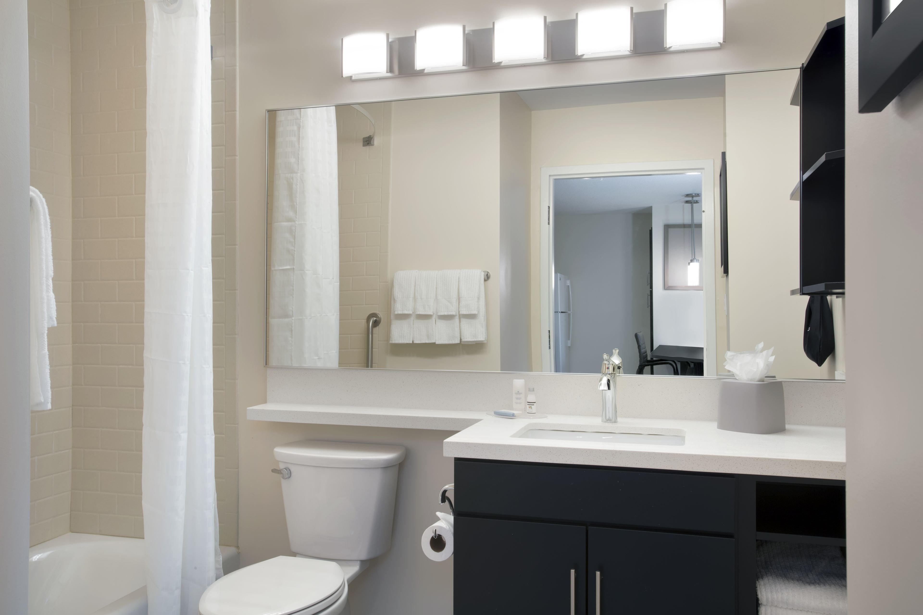 free toiletries, hair dryer, towels