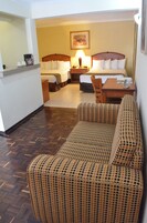 Junior Suite, 2 Double Beds | Desk, blackout drapes, soundproofing, iron/ironing board