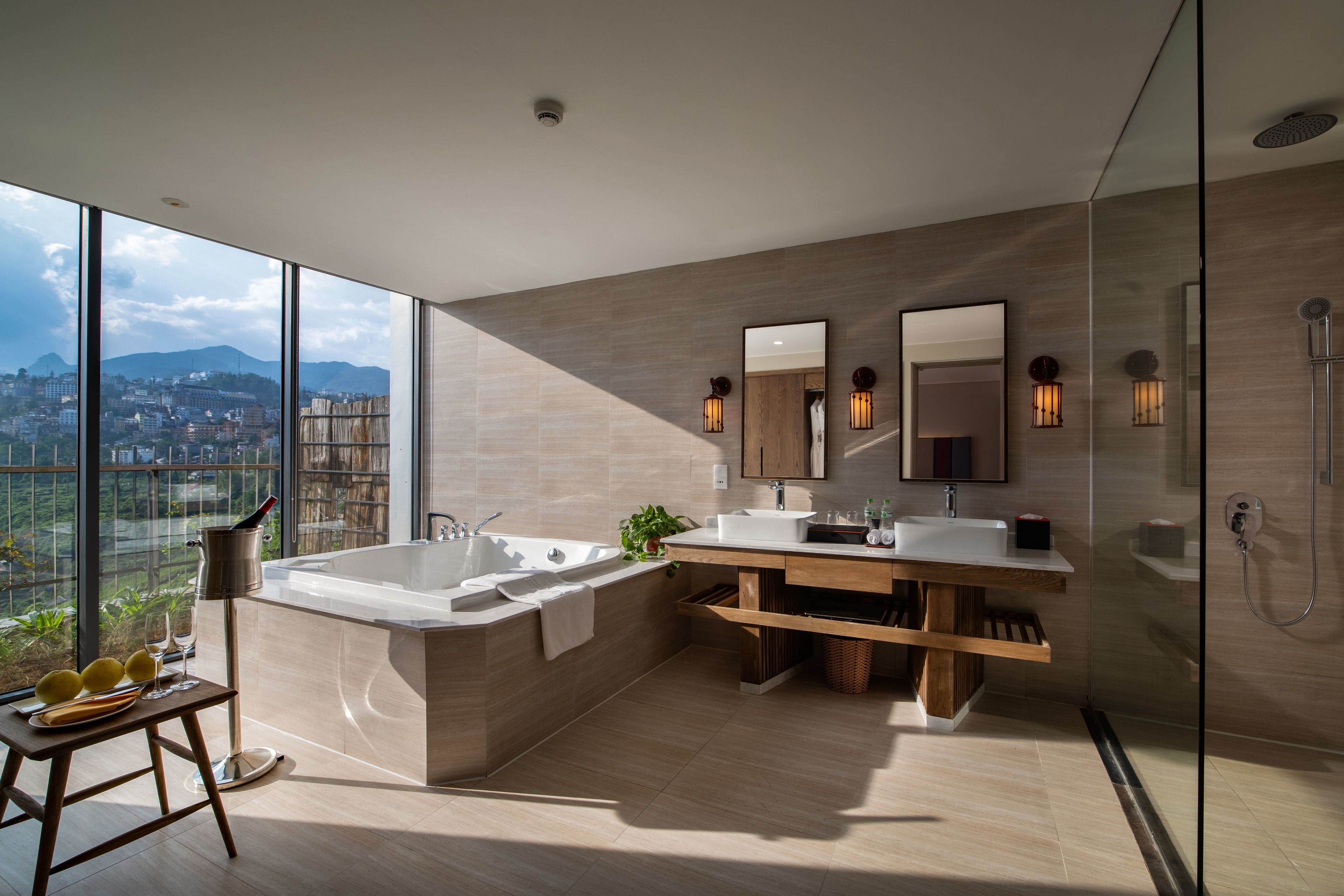 red dao suite | bathroom | free toiletries, hair dryer, bathrobes, slippers