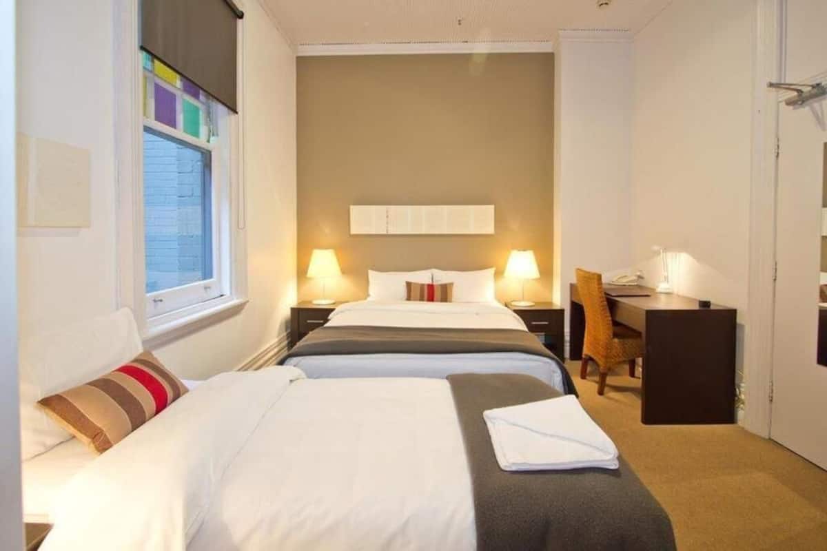 Desk, blackout curtains, iron/ironing board, free WiFi