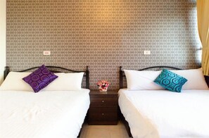 Desk, blackout curtains, rollaway beds, free WiFi