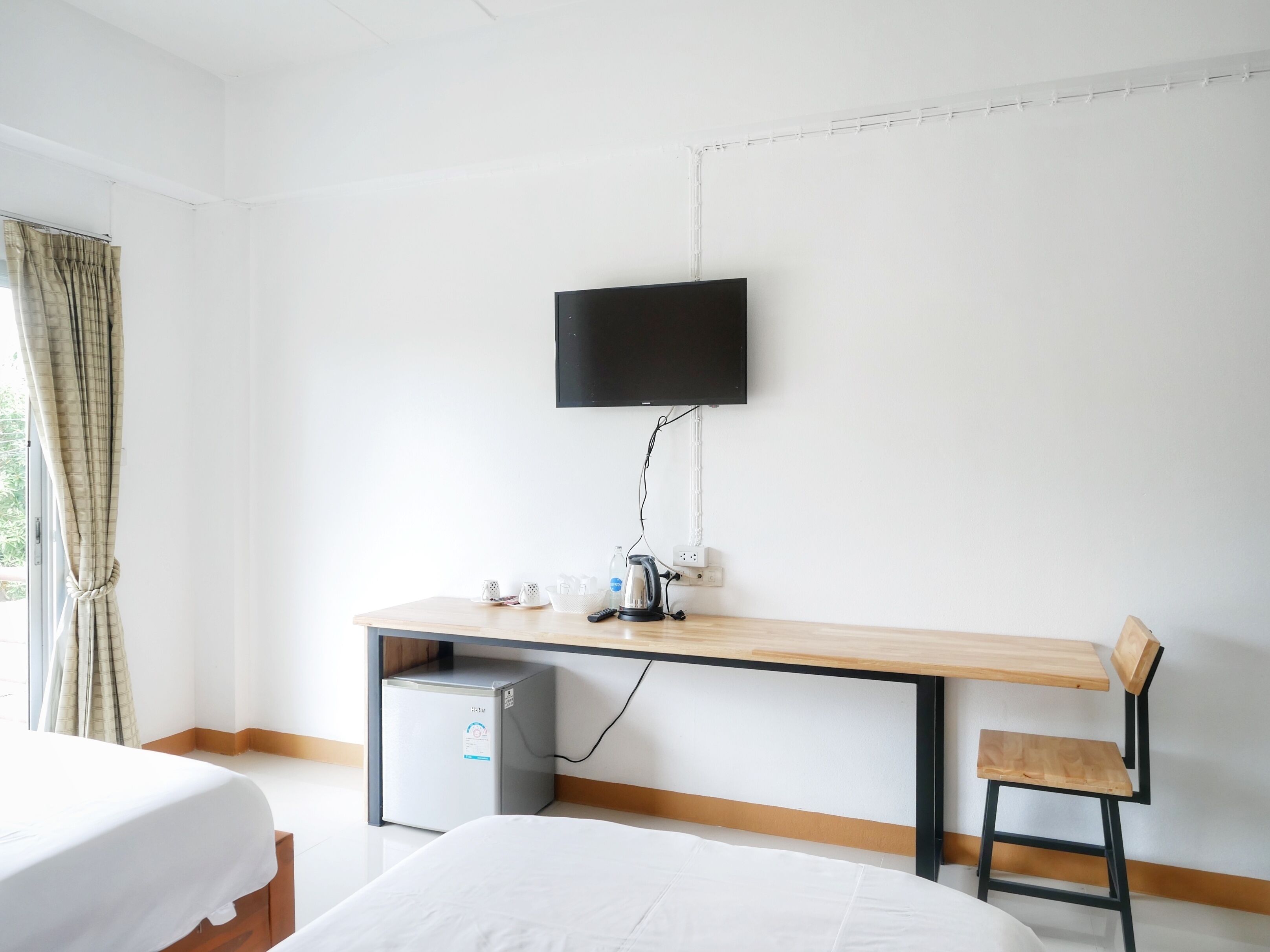 desk, iron/ironing board, free wifi, bed sheets