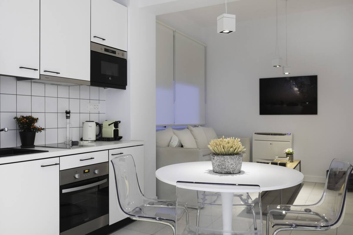 Appartement, 1 chambre | Cuisine privée | Cafétière à espresso, cafetière-théière, réfrigérateur