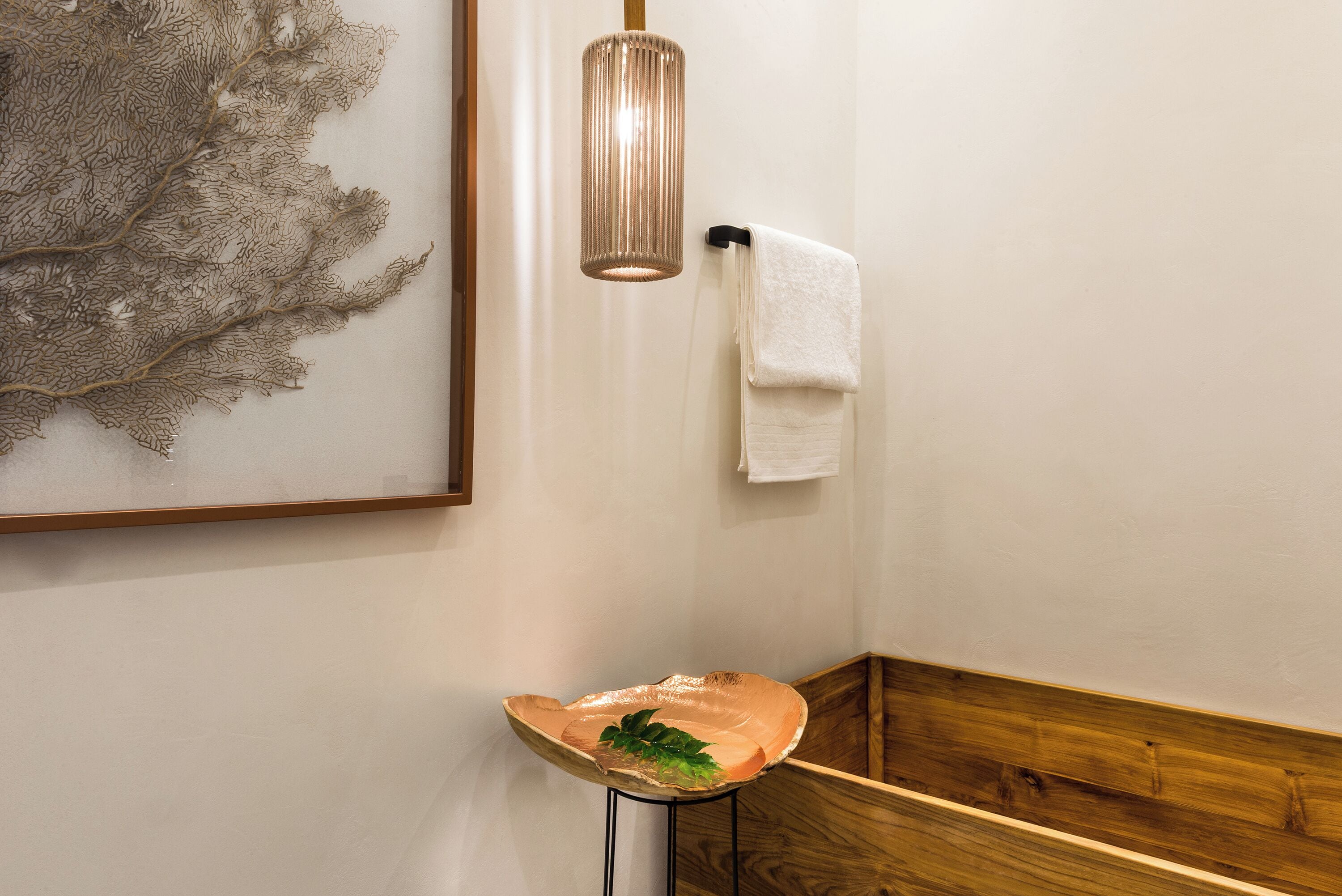 combined shower/bathtub, rainfall showerhead, free toiletries