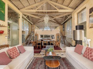 Family Villa, 4 Bedrooms, Private Pool | Living area | Smart TV, fireplace, table tennis, video library