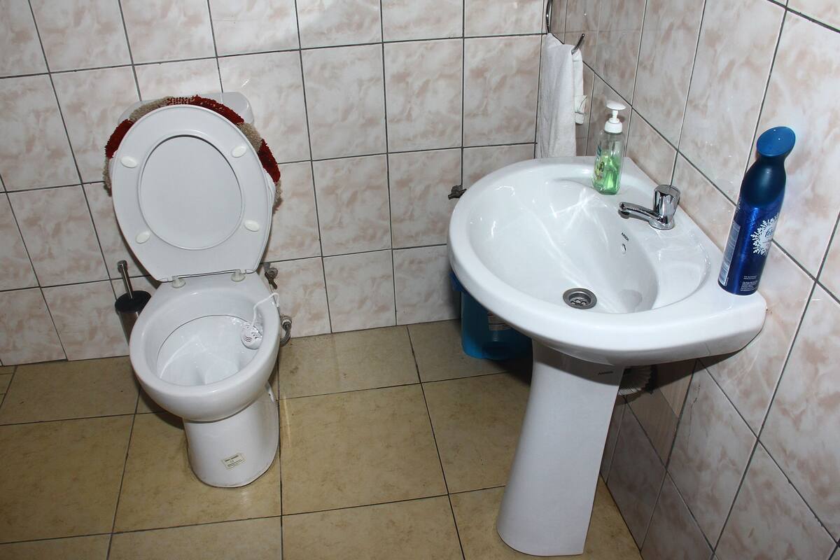 free toiletries, hair dryer, towels