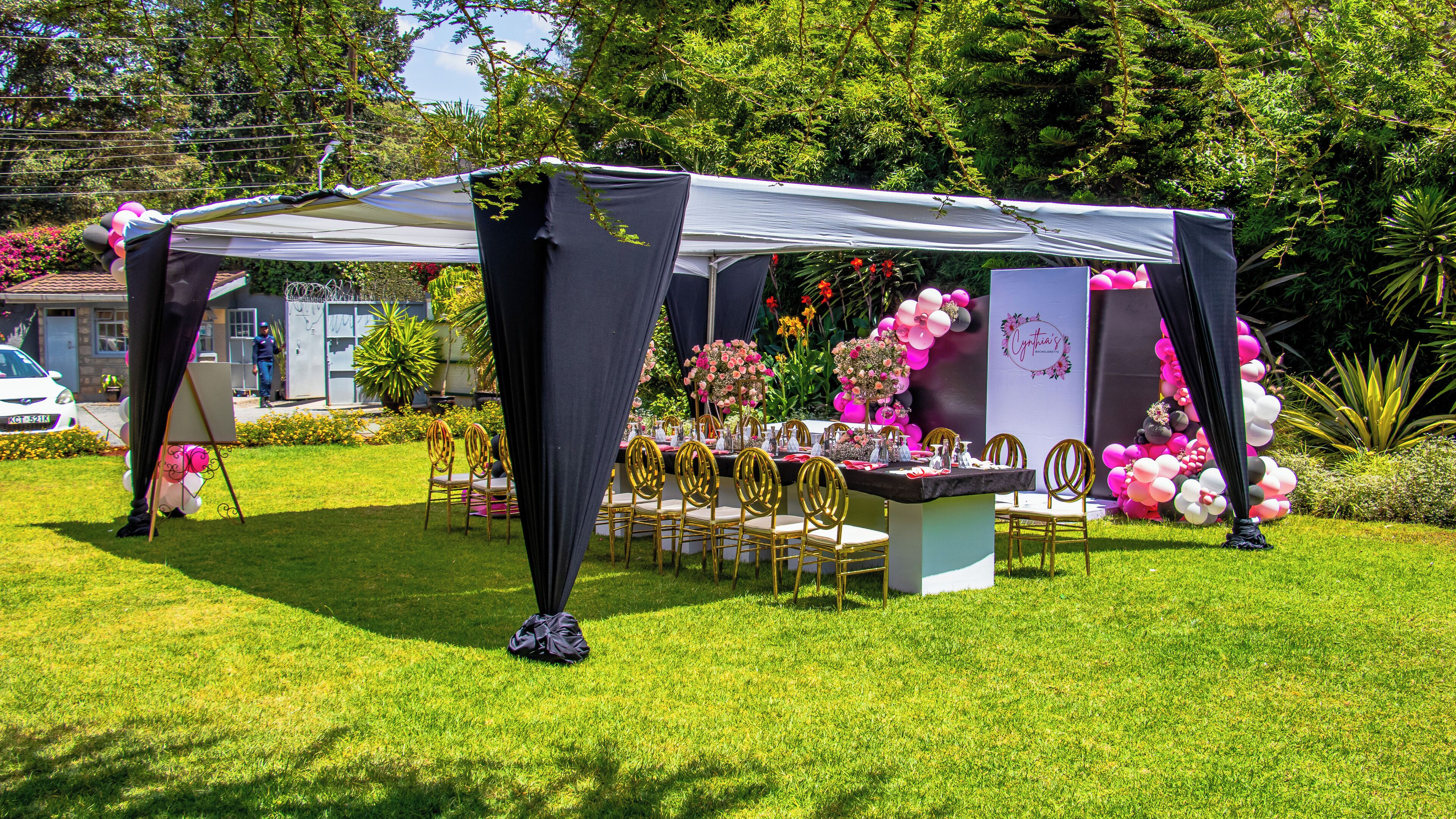 outdoor banquet area