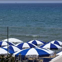 Private beach, sun-loungers, beach umbrellas