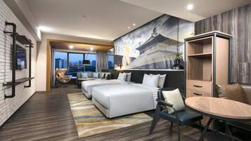 Flat-screen TV, pay movies