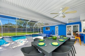 Outdoor pool, a heated pool