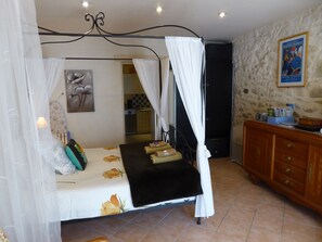 Iron/ironing board, free WiFi, bed sheets - "Le Kiwi" - sleeps 2 self catering studio gite 10mins from Avignon! (Rognonas)