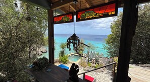 Outdoor dining - RARE-ON THE BEACH. Couples only. Private, Surrounded by nature. ZEN ALL DAY LONG (Cas Abou)