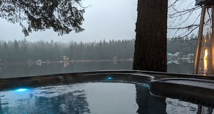 Preciosa villa lago Sacheen con vistas panorámicas del lago desde la cubierta!