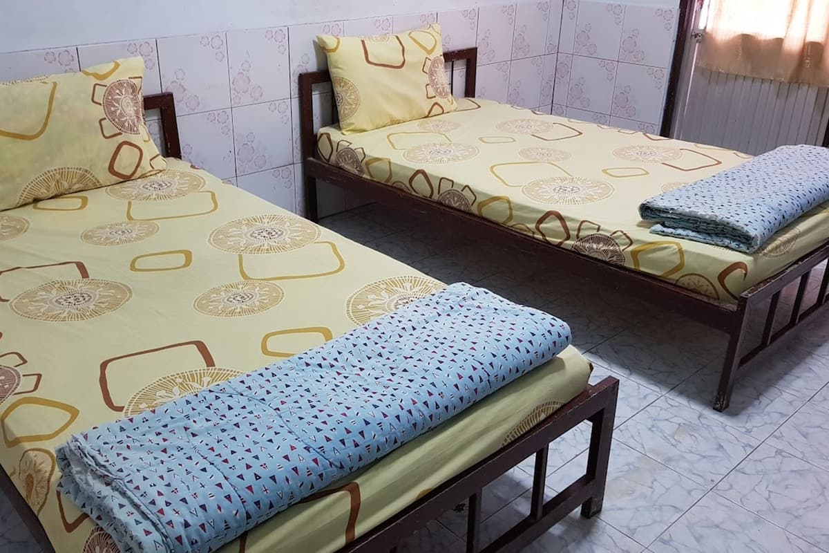 Desk, blackout curtains, iron/ironing board, free WiFi