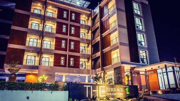A multi-story hotel with a prominent sign reading "The Terrace Khlongteng." - The Terrace Khlongtoei (Hat Yai)