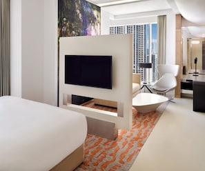 Premium bedding, down duvets, pillow-top beds, in-room safe