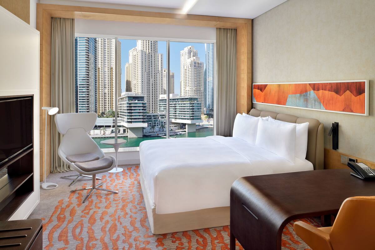 Habitación Premium, 1 cama de matrimonio grande, vistas al puerto deportivo | Ropa de cama de alta calidad y edredones de plumas