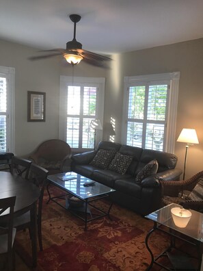 Smart TV, DVD player, books