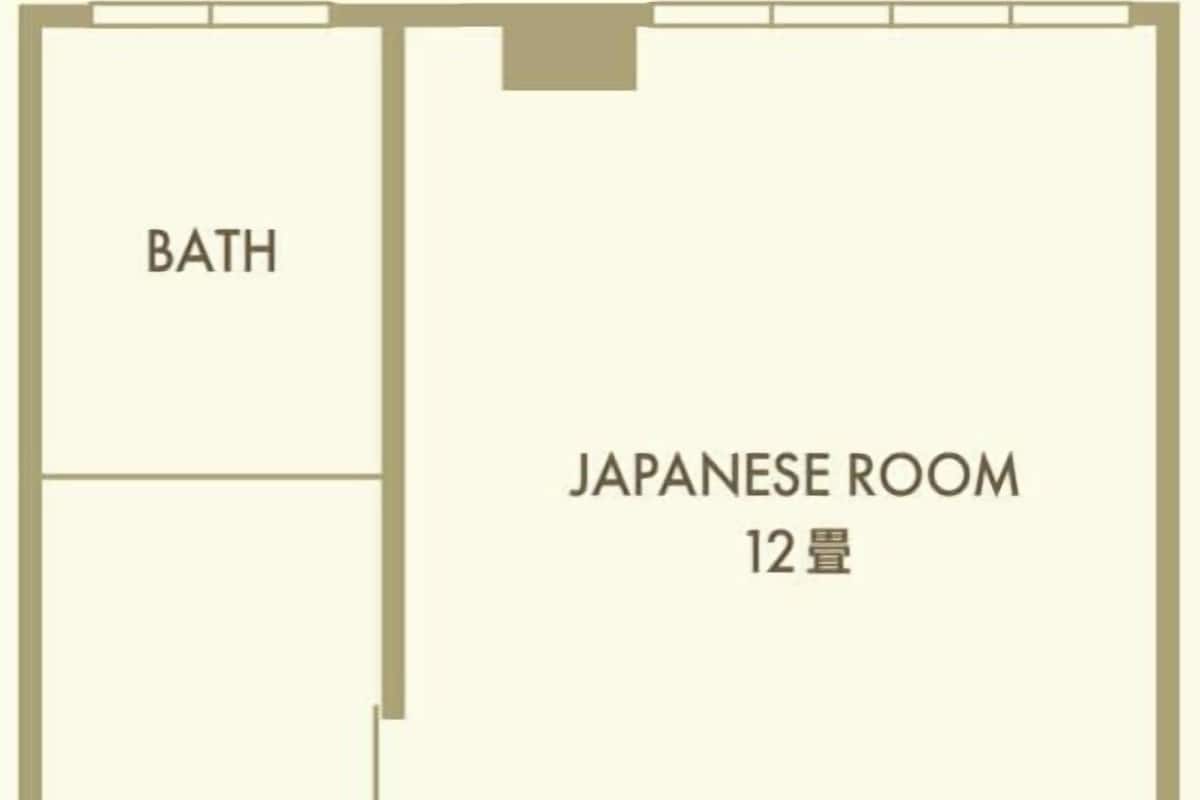 A Japanese room with a bath and WC.