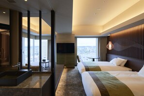Chambre Design avec lits jumeaux, non-fumeur, en angle | Vue de la chambre
