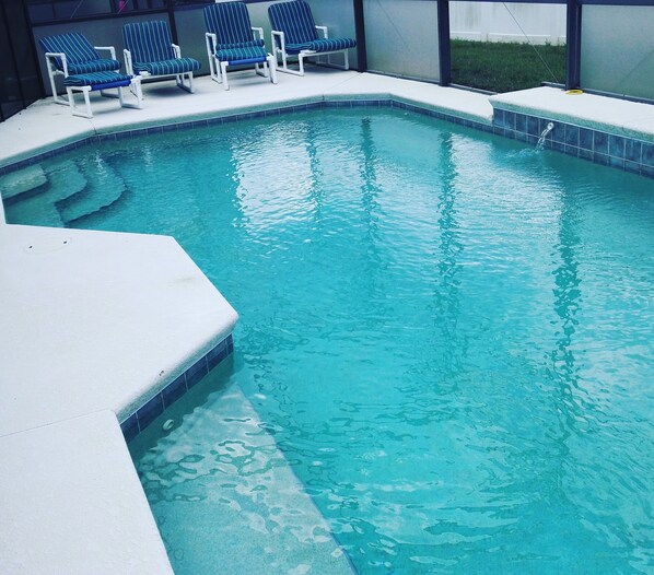 A heated pool