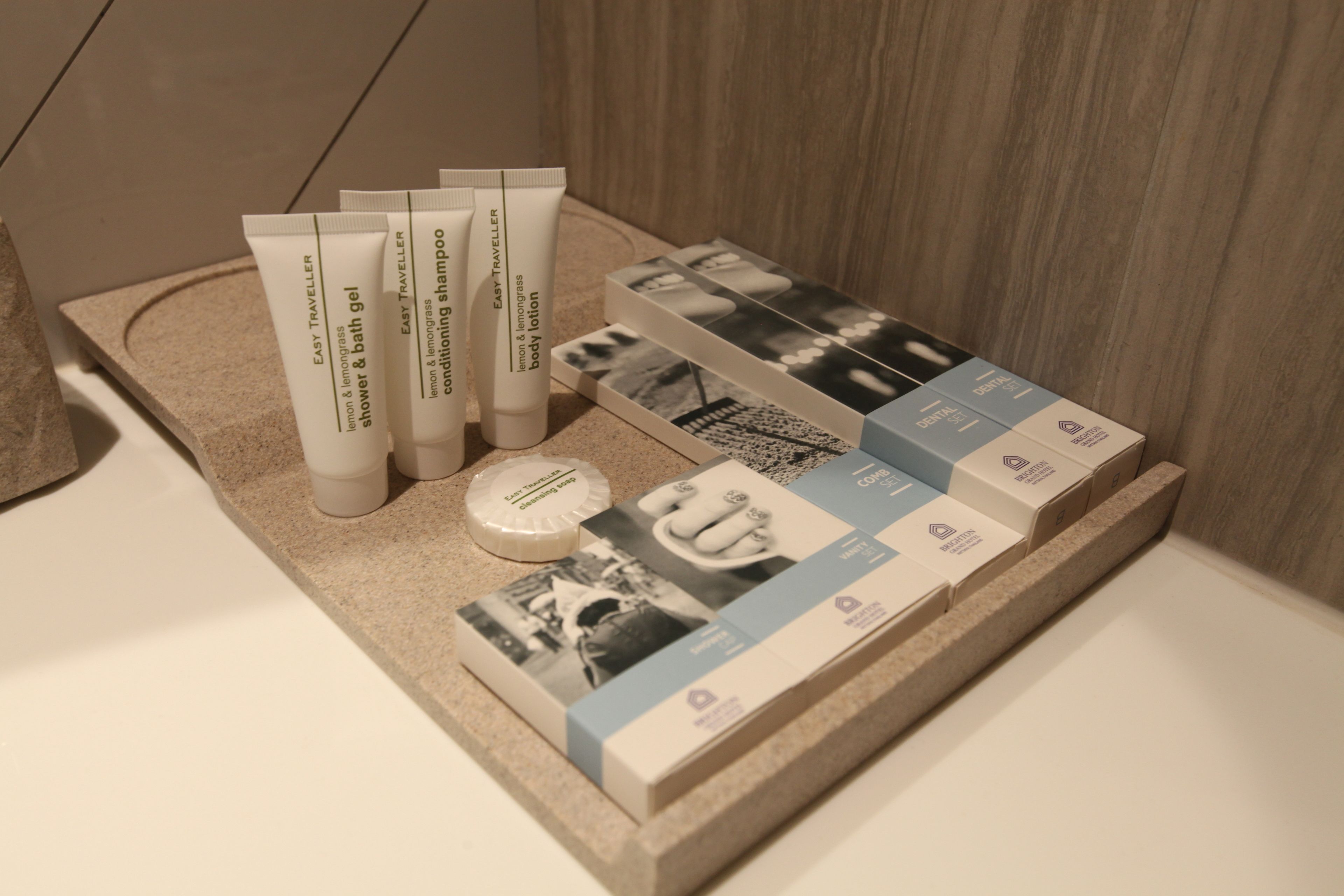 free toiletries, hair dryer, bathrobes, slippers