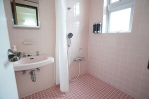 Private Vacation Home | Bathroom | Shower, free toiletries, hair dryer, slippers - CINEMA RESORTS 1 (Motobu)