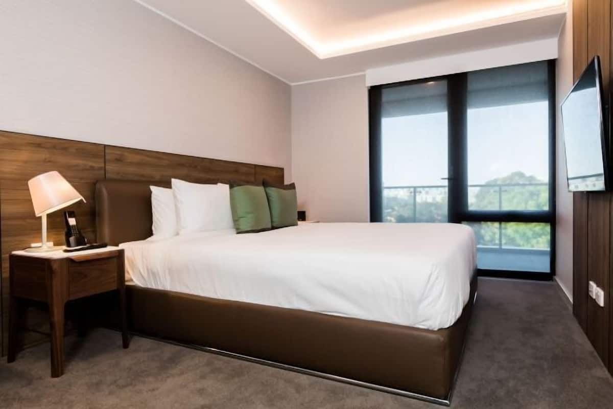 1 dormitorio, ropa de cama de alta calidad, caja fuerte