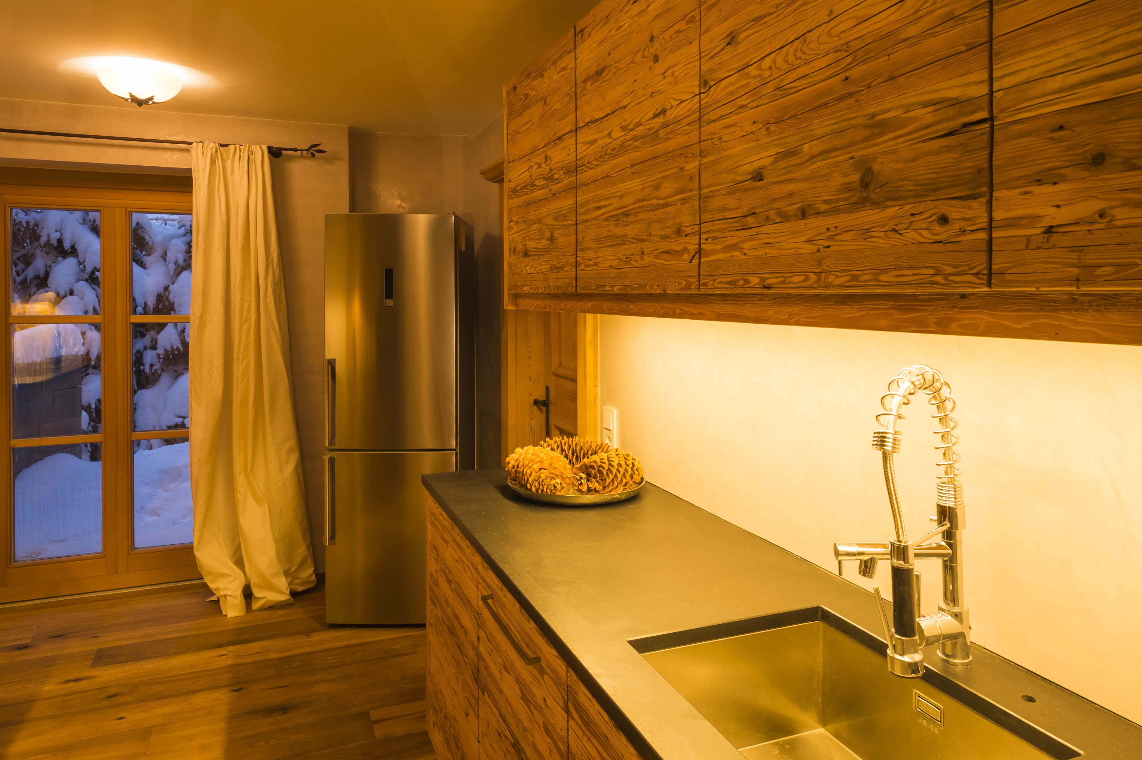 Deluxe-Chalet, 5 Schlafzimmer, Poolzugang, Bergblick | Eigene Küche | Wasserkocher mit Kaffee-/Teezubehör, großer Kühlschrank, Mikrowelle
