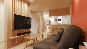 Télévision à écran plat de 55 pouces avec chaßnes numériques, télévision