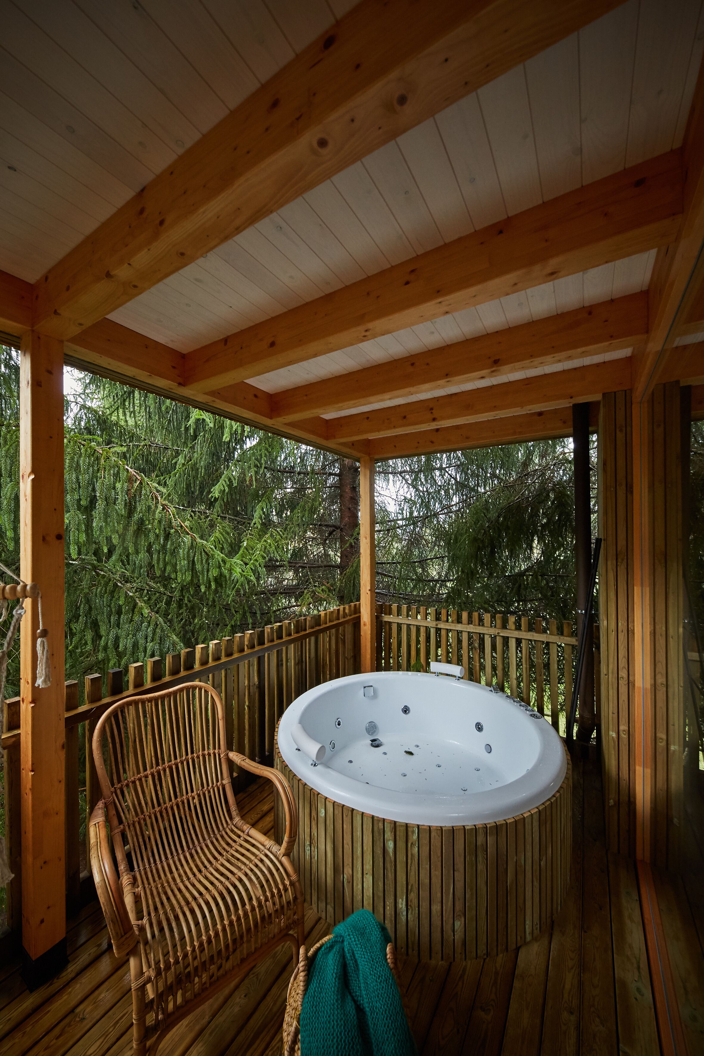 Cabaña de los Abetos | 私人 Spa 浴池