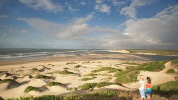 Private beach, white sand