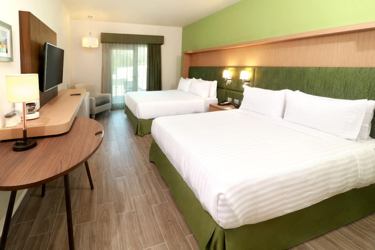 Standard Room, 2 Queen Beds, Terrace | In-room safe, desk, blackout drapes, soundproofing