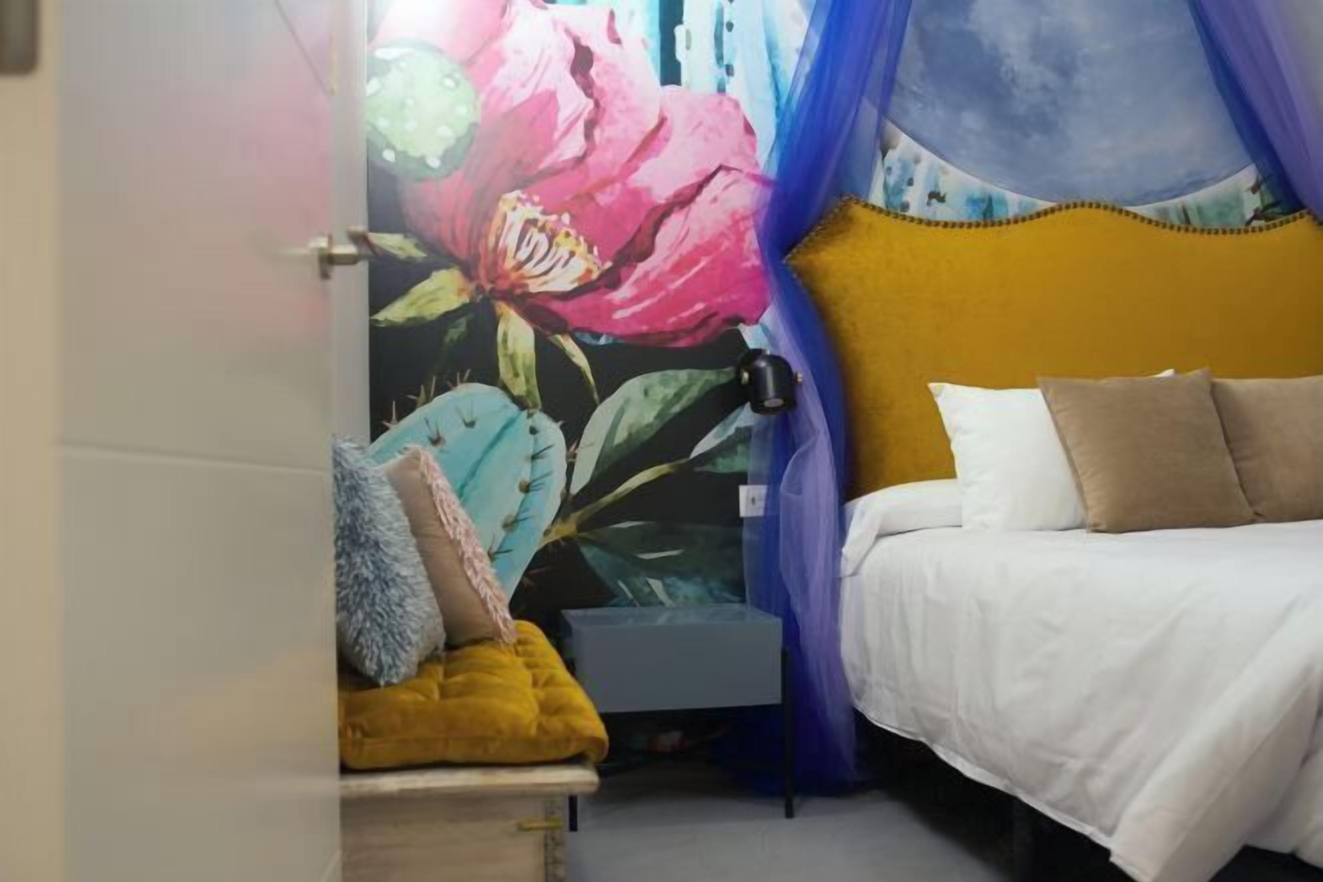 4 makuuhuonetta, tallelokero huoneessa, yksilöllisesti sisustettu