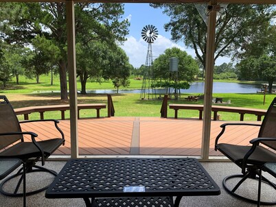 100-acre ranch with beautiful creek, ponds, woods, livestock