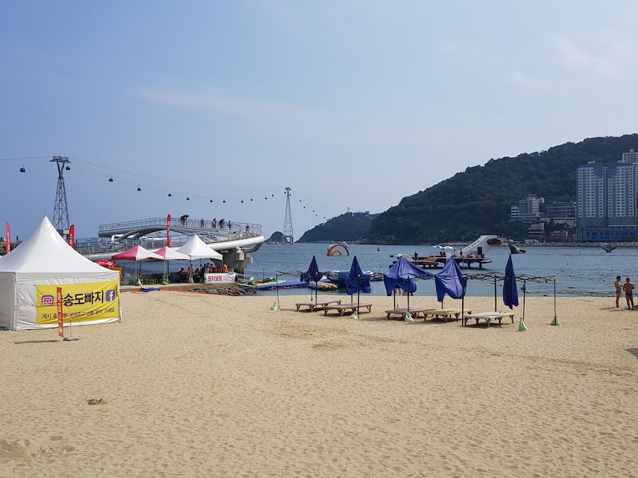Am Strand, weißer Sandstrand