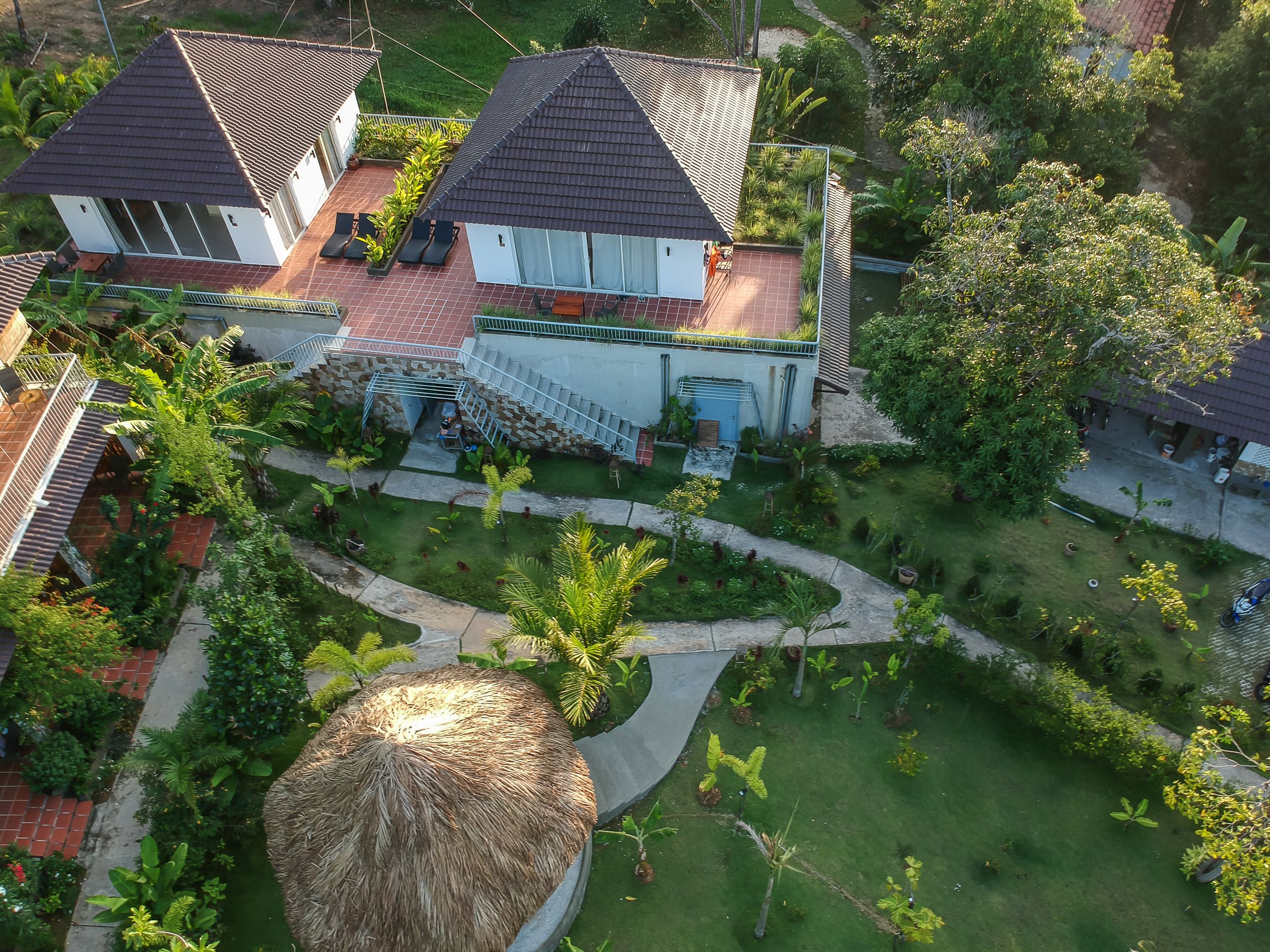 sky bungalow, kitchenette | terrace/patio