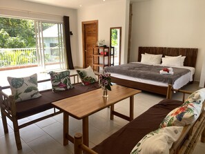 Premium Suite, 1 Bedroom, Pool View | Living area | Flat-screen TV - Le Forest Resort (Phu Quoc)