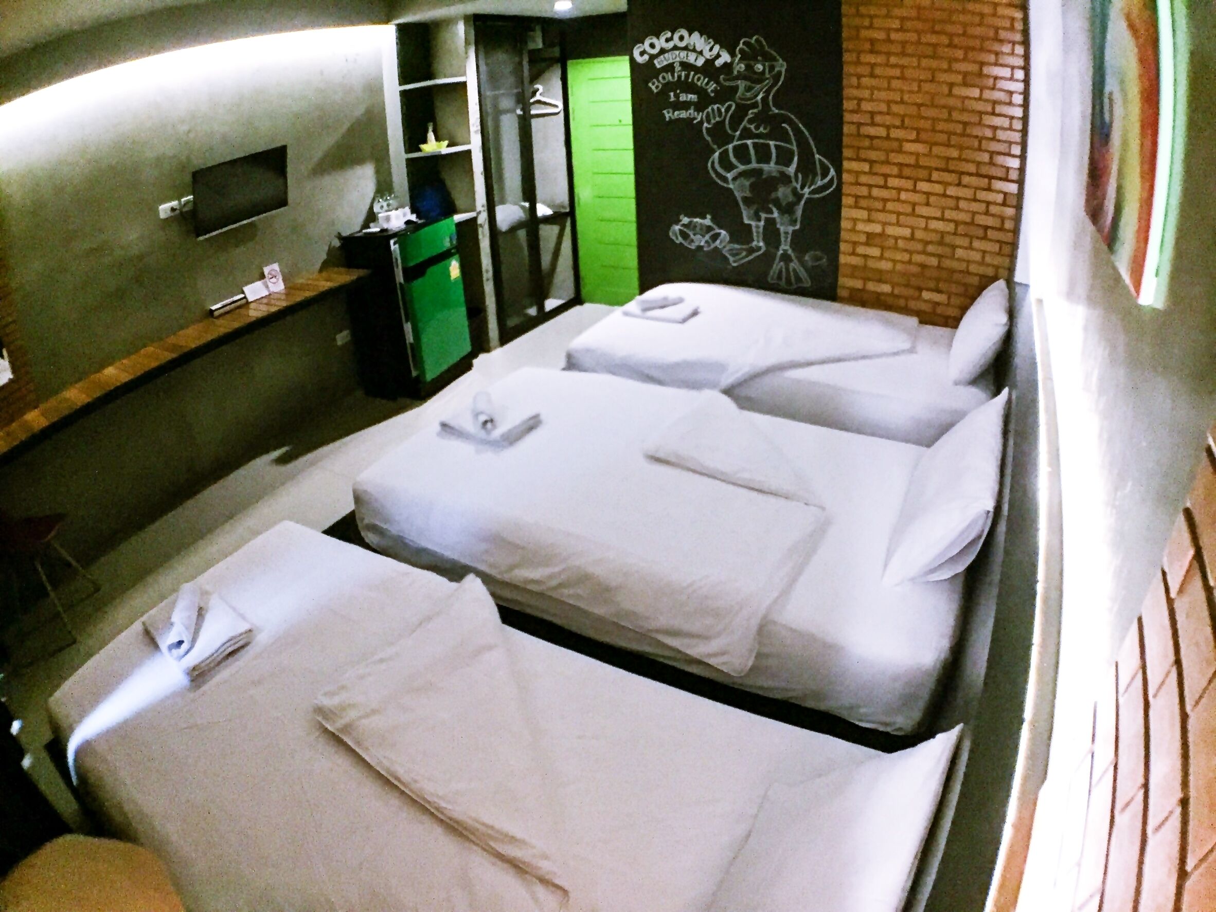 family room  | desk, blackout curtains, free wifi, bed sheets