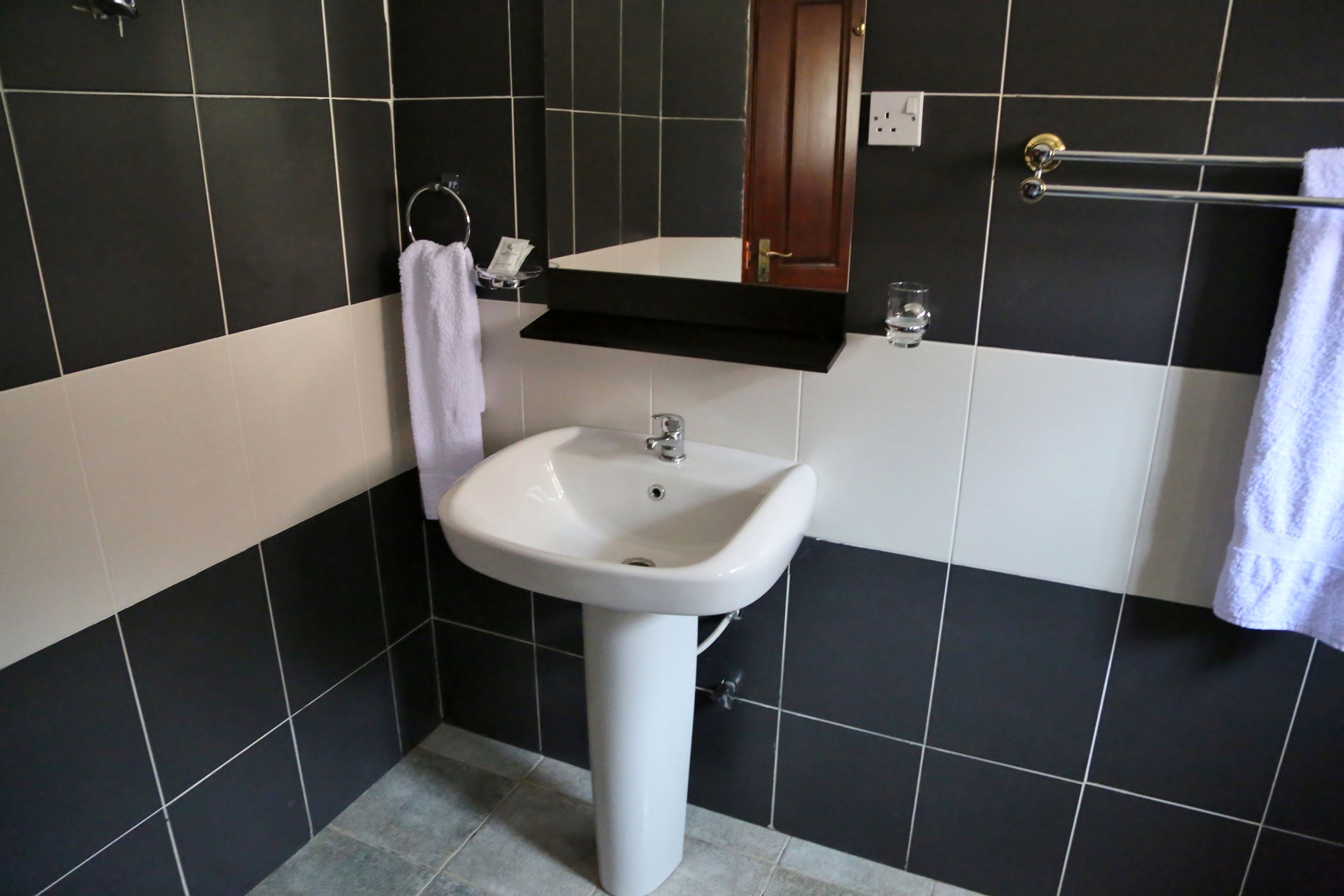 free toiletries, towels, soap, toilet paper