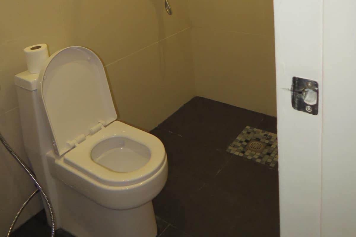 family room | bathroom | shower, free toiletries, hair dryer, towels