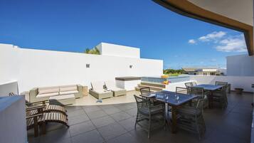 Penthouse, 3 Schlafzimmer | Terrasse/Patio