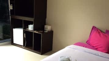 Individually decorated, individually furnished, desk, blackout curtains