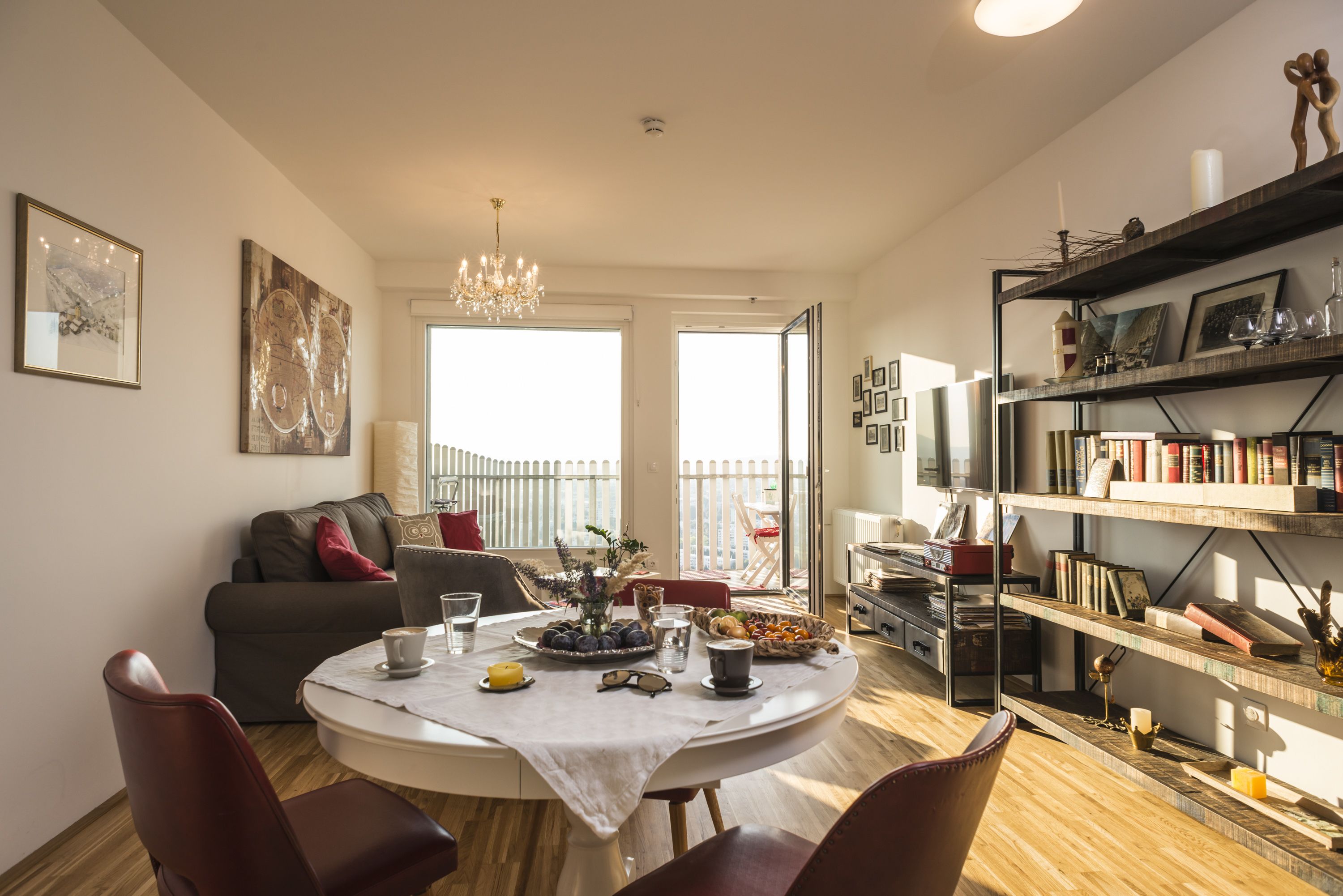 Apartment, 1 Schlafzimmer, Terrasse | Essbereich im Zimmer