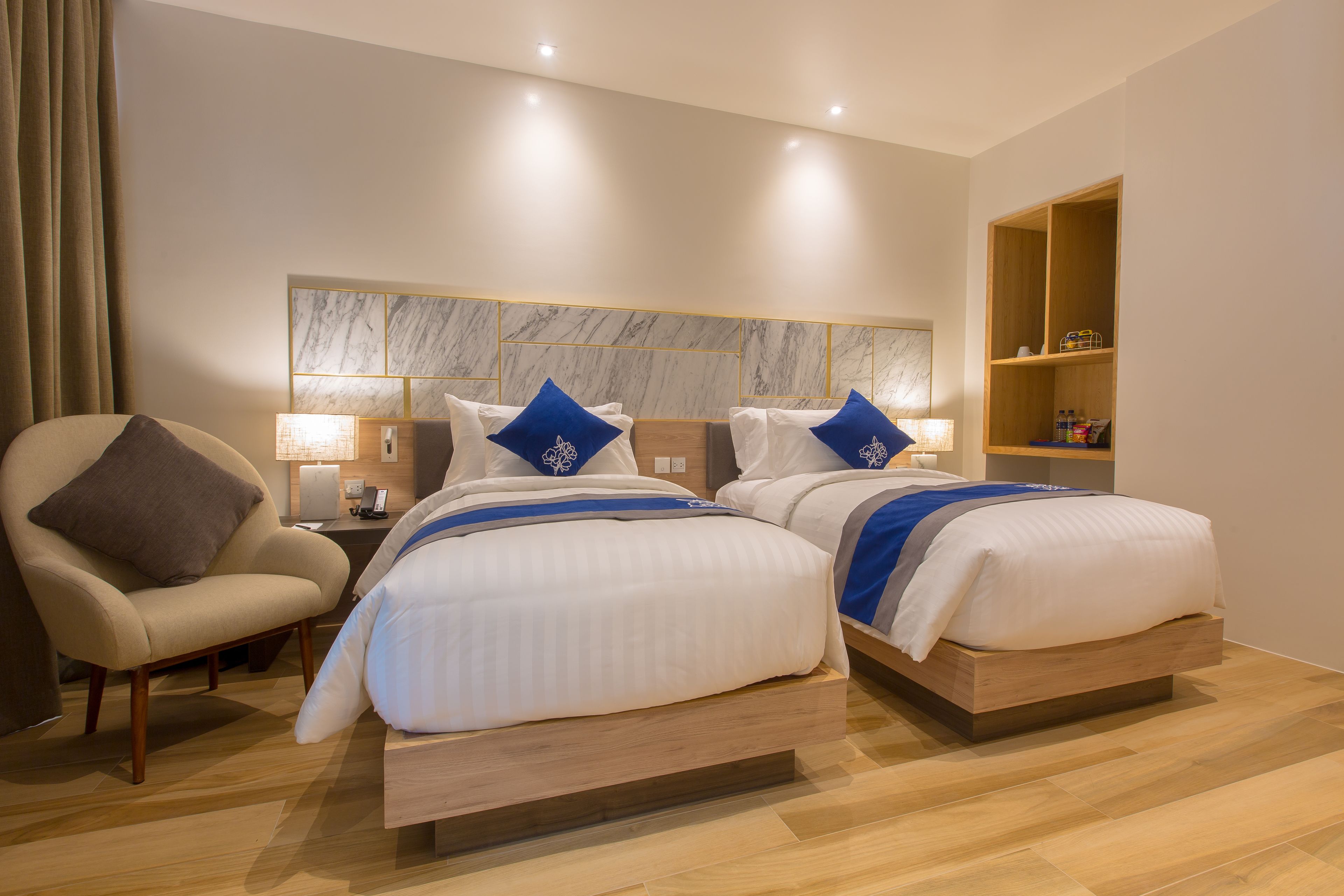 premier garden twin room | 1 bedroom, egyptian cotton sheets, premium bedding, minibar