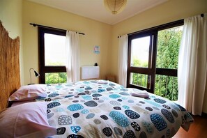 Chambre Double, 2 lits une place, vue océan