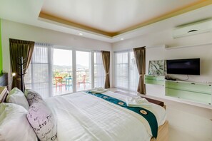 Luxe kamer, 1 slaapkamer, uitzicht op zee (No.1) | 1 slaapkamer, luxe beddengoed, een minibar, een kluis op de kamer