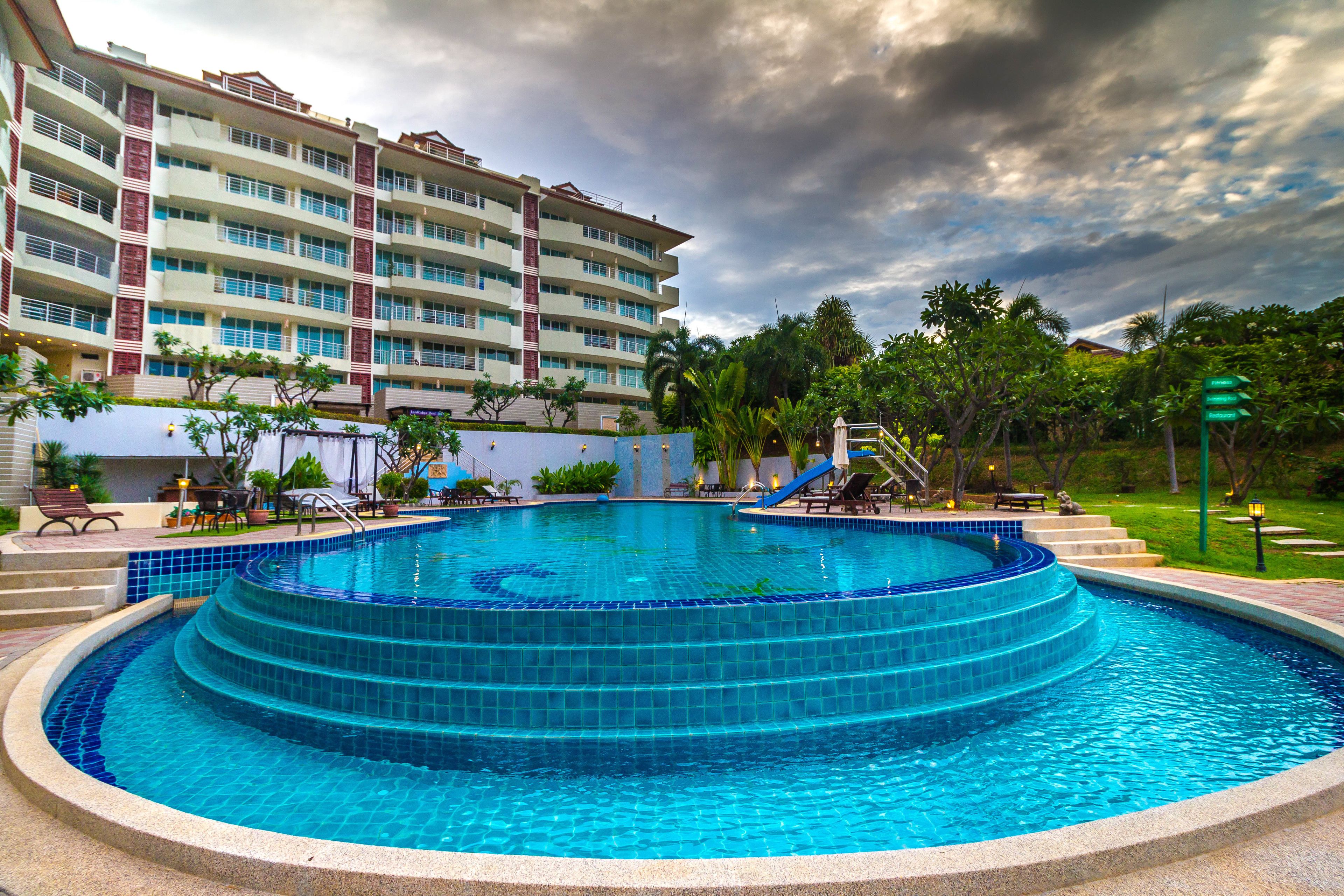 Outdoor pool, a rooftop pool