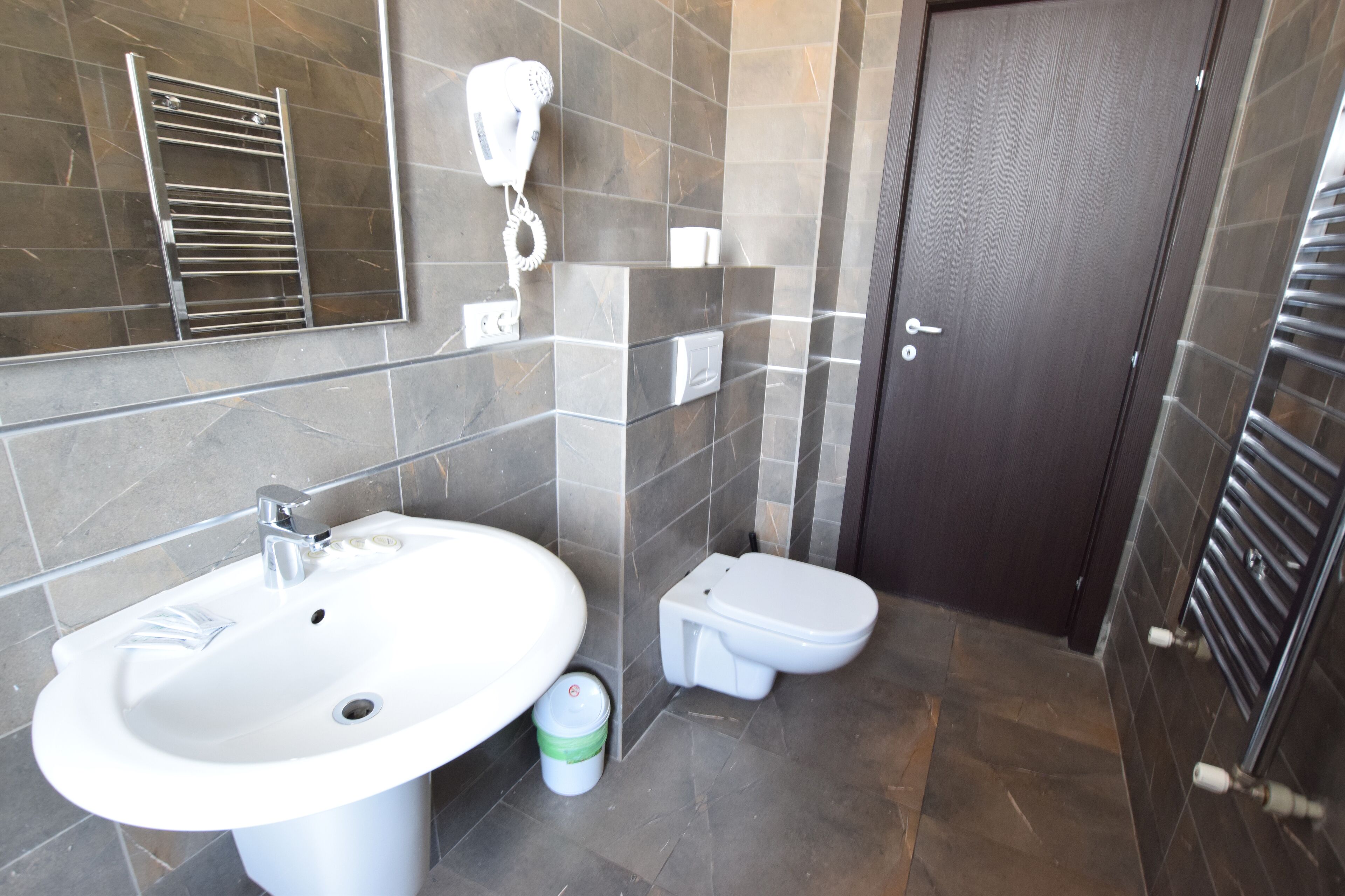 apartment, 1 bedroom 54 with balcony | bathroom | shower, free toiletries, hair dryer, towels