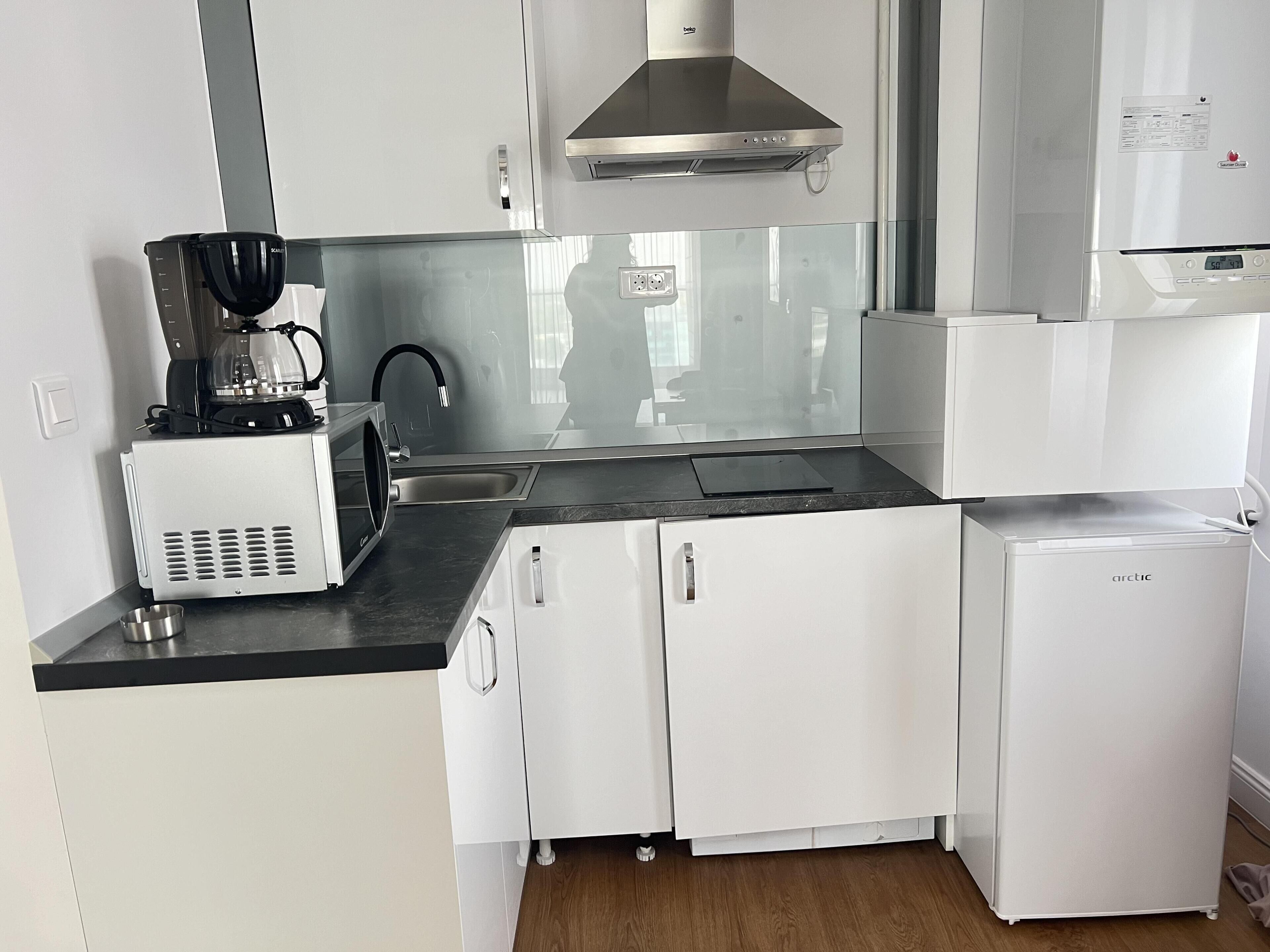 apartament 1 bedroom b10 | private kitchen | fridge, microwave, oven, stovetop